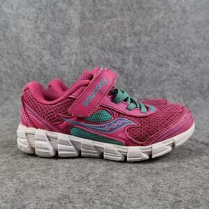 Saucony Shoes Kids 11 Athletic Trainer Adjustable Strap Active Comfort Pink